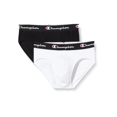 Immagine di Champion Core Briefs x2 Slip, Multicolore (Bianco/Nero), XL (Pacco da 2) Uomo