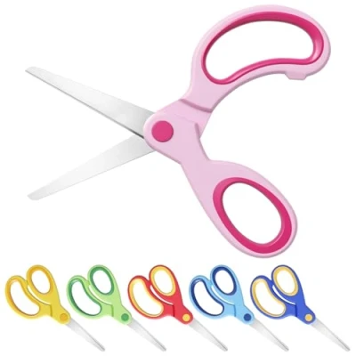 Immagine di Chiluxendo Forbici(6Pcs), Punta Arrotondata Bambini di Sicurezza, Craft Scissors Forbice per Mancini Set Kids, 3 Anni Scuola Elementare Piccole Testa Tonda, la e L&#039;Aula