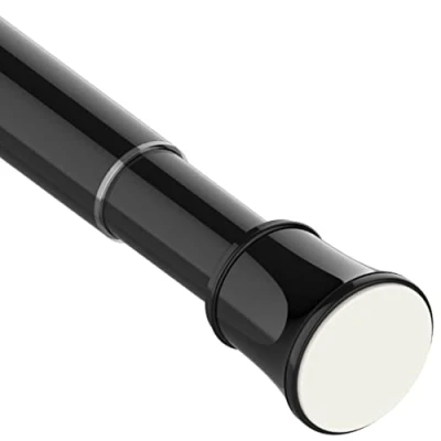 Immagine di Regolabile dell&#039;asta di Tensione della Molla, Bastone Tenda a Pressione, per Estensibile,Bastone Decorativo Pressione,Asta Doccia Tende, 90 160CM (1 Pezzo),Nero