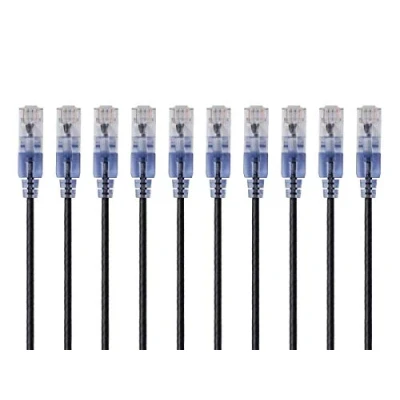Immagine di Monoprice Slimrun cavo CAT6 patch di rete Ethernet Nero 3&#039;