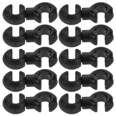 Immagine di , guide fermacavi, per la bicicletta, i cavi freni e del cambio, forma a S, colore nero, 10 pezzi