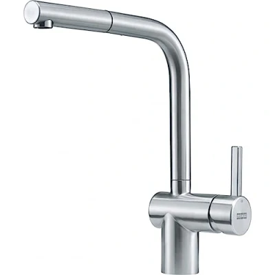 Immagine di Franke Rubinetto per lavello da cucina, con beccuccio estraibile Atlas NEO, in acciaio INOX, 115.0521.438 colore: Grigio