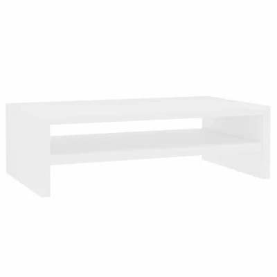 Immagine di vidaXL Supporto per Schermo Moderno Elegante con Mensola Mobile Porta TV Stand Monitor PC Computer Console Gioco Bianco in Multistrato