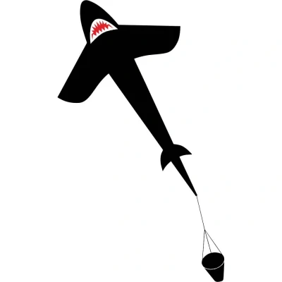Immagine di Ecoline Aquilone statico Shark Kite 5 Larghezza estensione (dettaglio) 1500 mm