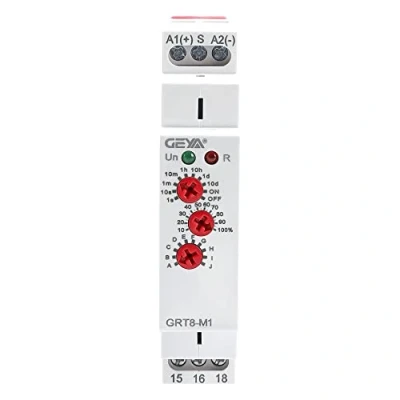 Immagine di GEYA 16A relè temporizzato multifunzione 10 scelte di funzione AC/DC12V 240V controllo 1SPDT(GRT8 M1,AC/DC12V 240V)