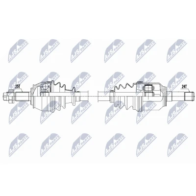 Immagine di NTY NPW FT 021 Albero motore / Semiasse Assale anteriore Sx, 620 FIAT: Grande Punto Hatchback, III Hatchback