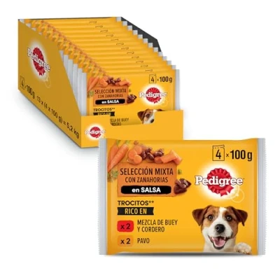 Immagine di Pedigree Cibo umido per cani Selezione Carni miste in salsa Multipack 13x4x100g