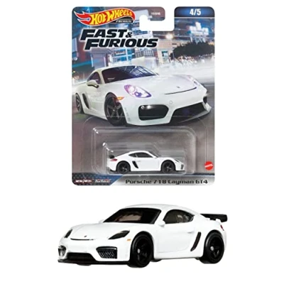 Immagine di Hot Wheels Fast and Furious Die Cast Car Model 718 Cayman GT4 Scale 1:64 6 cm HKD20