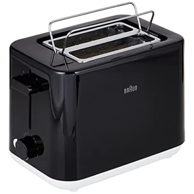 Immagine di Braun Breakfast1 Tostapane a doppia fessura, Tostafette con 8 Livelli di Tostatura e Funzione Scongelamento, 900 W, HT1010BK, Plastica, Nero
