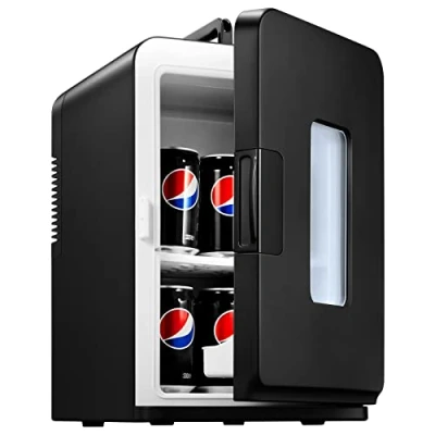 Immagine di NORTHCLAN Mini Frigo da 15 Litri, Piccolo Frigorifero Portatile con funzione di raffreddamento e riscaldamento, per Casa, Camera Letto, Ufficio Viaggio, Modalità Max ed Ec, AC/DC, Nero