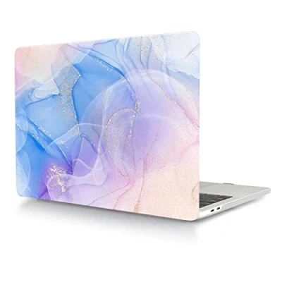 Immagine di Custodia per Nuovo Macbook Air 13 pollici 2020 2019 2018 Pubblicazione Modello A1932 A2179 A2337 M1 con display Retina e Touch ID, Copertina Rigida in Plastica Protettiva, Rosa Blu