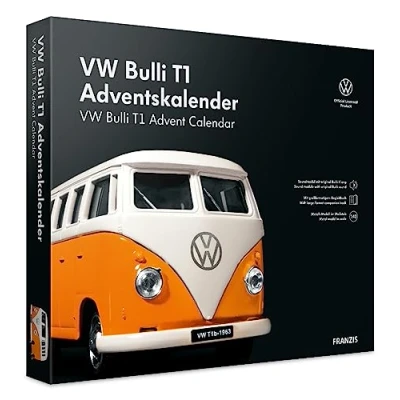 Immagine di Franzis Calendrier de l&#039;Avent VW Bulli T1, kit Construction véhicule à l&#039;échelle 1:43, Module sonore et Livre d&#039;accompagnement, partir 14 Ans, 55134 4, coloré