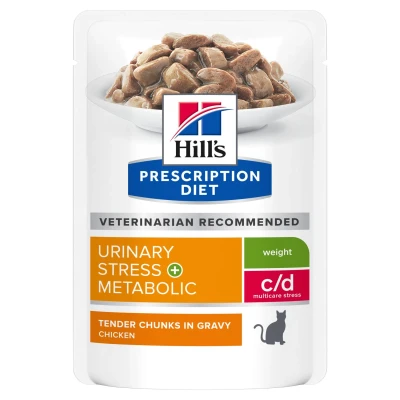 Immagine di Hill&#039;s Prescription Diet c/d Multicare Urinary Care Spezzatino per gatti Set %: 24 x 82 g