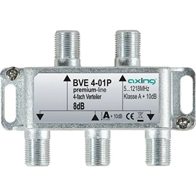 Immagine di Axing BVE 4 01P Distributore uscite partitore TV via cavo CATV Multimedia DVB T2 5 1218 MHz metallo