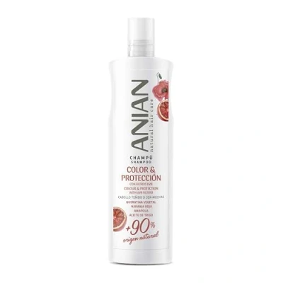 Immagine di ANIAN Champô Color e Protecção, 400 ml, per capelli colorati e/ou Fibrosi, Nutre Idrata a fibre capillari, protegge Cor, Anti frizz, com cheratina vegetale filtri UV