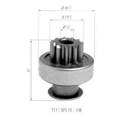 Immagine di MAGNETI MARELLI 940113020450 Pignone, Motorino d&#039;avviamento