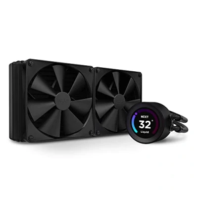 Immagine di NZXT Kraken Elite 280 Dissipatore a liquido AIO per CPU 280mm Display LCD grandangolare personalizzabile da 2.36&quot;&quot; GIF, immagini Pompa ad alte prestazioni 2 x ventole F140P Nero