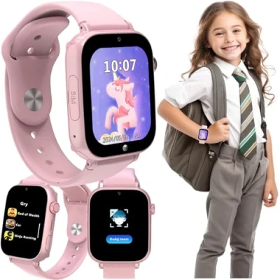 Immagine di FOREVER Kids Look Me! 3 KW 520 Rosa Smartwatch con Carta SIM Schermo 1,85&quot; Localizzazione GPS/LBS/Wi Fi Funzione SOS Chiamate e Video Resistente all&#039;acqua IP65 Perfetto come Regalo