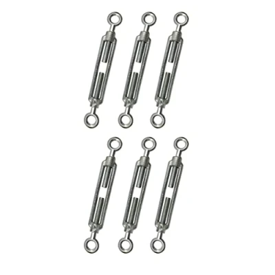 Immagine di kippen 1204CK Confezione da 6 Pezzi di Tenditore a 2 Occhi in Acciaio Zincato. Misura 8 mm.