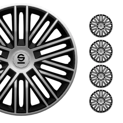 Immagine di SPARCO Roma SPC1585SVBK Copricerchi 15Inch argento, nero