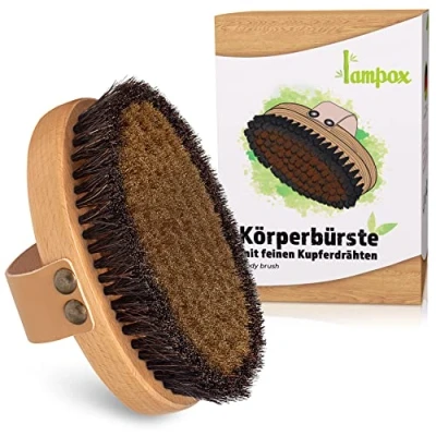 Immagine di lampox spazzola per il corpo con fili di rame fini, in rame, asciutta, da bagno, energetica