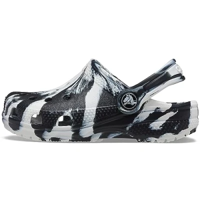 Immagine di Crocs Classic Clog T, Zoccoli Unisex Bambini e ragazzi, Multicolore (Marbled Black White), 22/23 EU