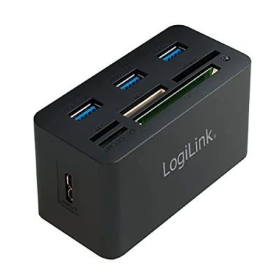 Immagine di LogiLink USB 3.0 Hub mit AIO Kartenleser CR0042