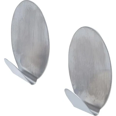 Immagine di Forza uomo acciaio inossidabile Ganci Adesivi, 2 pezzi, 4,5 x 7 cm, portata maximum 1,5 kg, 88232
