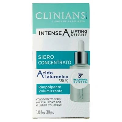 Immagine di CLINIANS Intense A Lifting Rughe Siero Concentrato, con Acido Ialuronico Dermatologicamente Testato, Made in Italy, 30 ml
