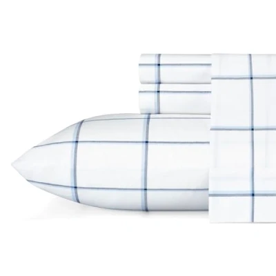 Immagine di Nautica Set di biancheria da letto in percalle cotone, fresco e fresco, leggero traspirante, colore: blu/bianco, queen size