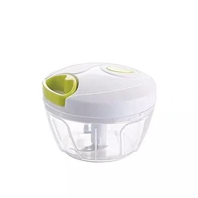 Immagine di Tritatutto manuale per alimenti con corda 3 lame in acciaio inox tagliare e sbattere tritatutto, cipolla, aglio, frutta, carne, noci
