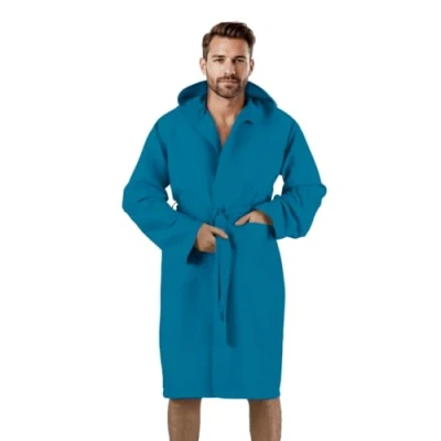 Immagine di Bee Accappatoio con Cappuccio in morbida Microfibra, unisex, pratica custodia pvc (M, OTTANIO)