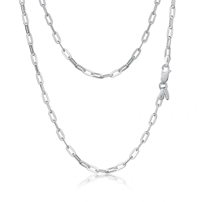 Immagine di Amberta Collanina a Maglia Rettangolare da Donna in Argento Sterling 925: 3 mm 40 cm Regolabile