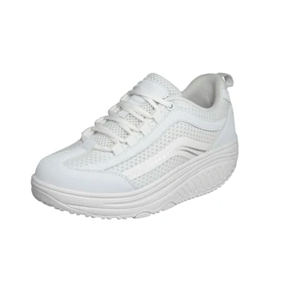 Immagine di Aerosoft Sneaker Walker Donna Uoma Memory Foam Plantare Estraibile (Bianco, 39)