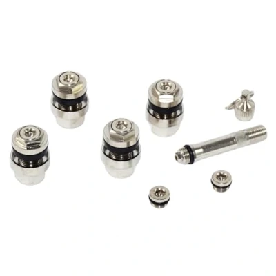 Immagine di 1x Set Optivent invisibile nascosto valvole 11,3mm argento metallo TÜV