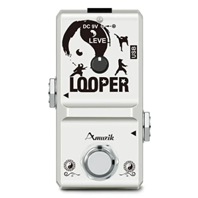 Immagine di Amuzik Looper Electric Guitar Effect Loop Pedal 10 minuti di Looping Unlimited Overdubs Porta USB True Bypass