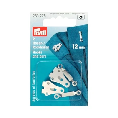 Immagine di Prym Ganci, Plastic, Argento, Larghezza 12 mm, 2 Pezzi, unità
