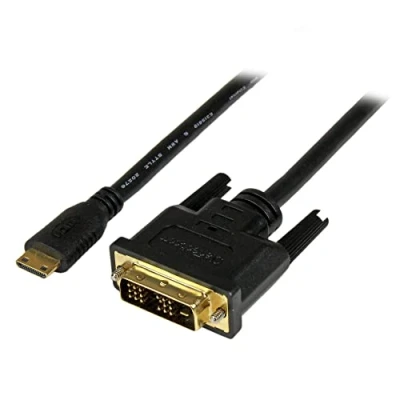 Immagine di StarTech.com Cavo mini HDMI a DVI da 1m Adattatore D Maschio 19 Pin (1080p) digitale per monitor Convertitore M/M (HDCDVIMM1M)