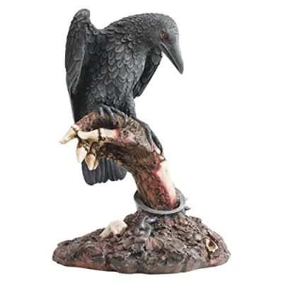 Immagine di Design Toscano CL54062 Statuetta Zombie Trespolo del Corvo, Multicolore, 15x19x26.5 cm
