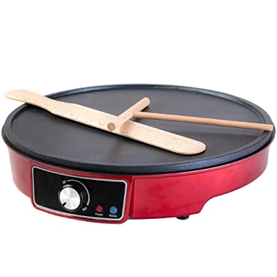 Immagine di Gadgy Crepiera Elettrica 1000 Watt Piastra per Crepes Macchina Pancake Padella Creperia Maker Piadina Spatola Inclusi Temperatura Regolabile