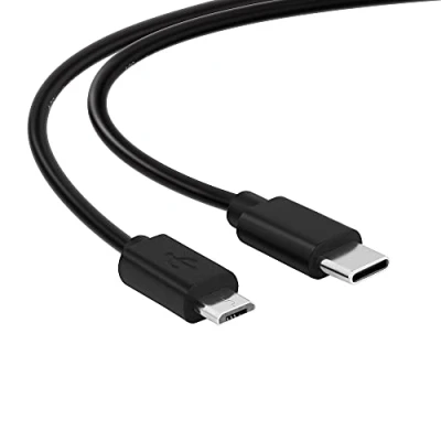 Immagine di conecto cavo di collegamento da USB C a Micro 2.0 1,50 m, dati e ricarica, nero