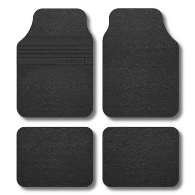 Immagine di Goodyear GOD9018 Set tappetino Poliestere anteriore e posteriore nero Adattabilità universale mister auto, norauto, autozona