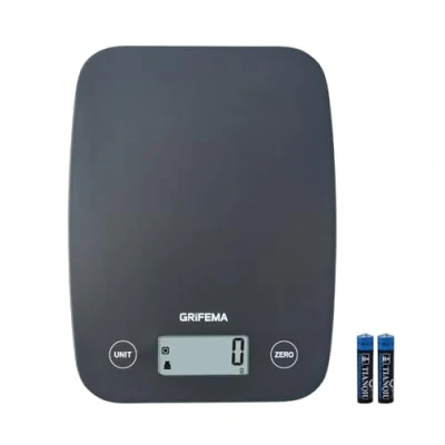 Immagine di GRIFEMA GA2004 bilancia da cucina con display LCD, alimentare multifunzione 5 kg (1 g esatto) per cuocere al forno e cucinare, 2 batterie incluse