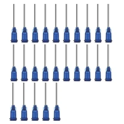 Immagine di Luer Lock Siringa in plastica, punta smussata da 22 g, misura strumenti per la della siringa, lucidalabbra, riempimento liquido, erogazione, artigianato fai te, applicatore di colla