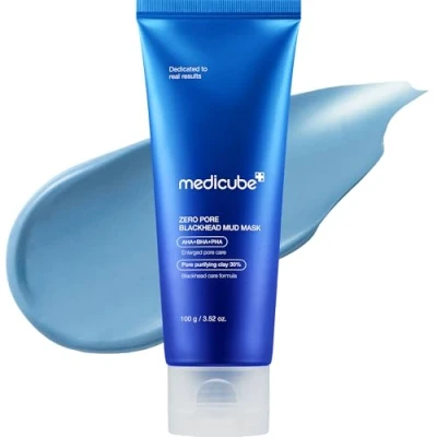 Immagine di Medicube Zero Pore Blackhead Mud Mask Maschera detergente viso con argilla, AHA+BHA+PHA 100 g