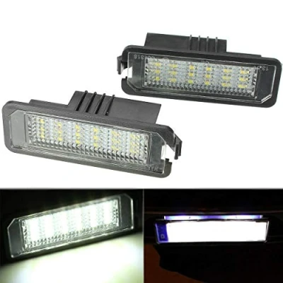 Immagine di GSRECY 2 pz 18 SMD LED luce targa per Golf GTI MK4 MK5 MK6 Phaeton Polo CC ecc