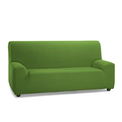 Immagine di Martina Home Tunez, Copridivano elastico, Tela (50% poliestere, 45% cotone, 5% elastan), Verde, 3 Posti (135 180 cm larghezza)