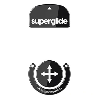 Immagine di Pulsar Gaming Gears Superglide Piedi per mouse più veloci e lisci realizzati con suola ultra resistente impeccabile in vetro super veloce, liscia (Black)