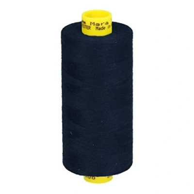 Immagine di Gütermann Filato Mara 120, filo da cucito in poliestere, 1000 m, resistente ai raggi UV, blu scuro, 339