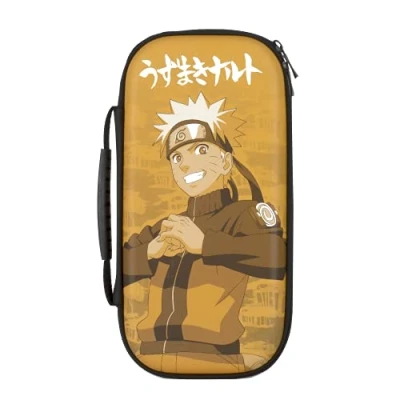 Immagine di Konix Naruto Shippuden Custodia protettiva e da trasporto per console Nintendo Switch, Switch Lite OLED Spazio 8 giochi Motivo